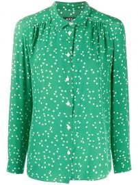 silk heart print blouse at Farfetch